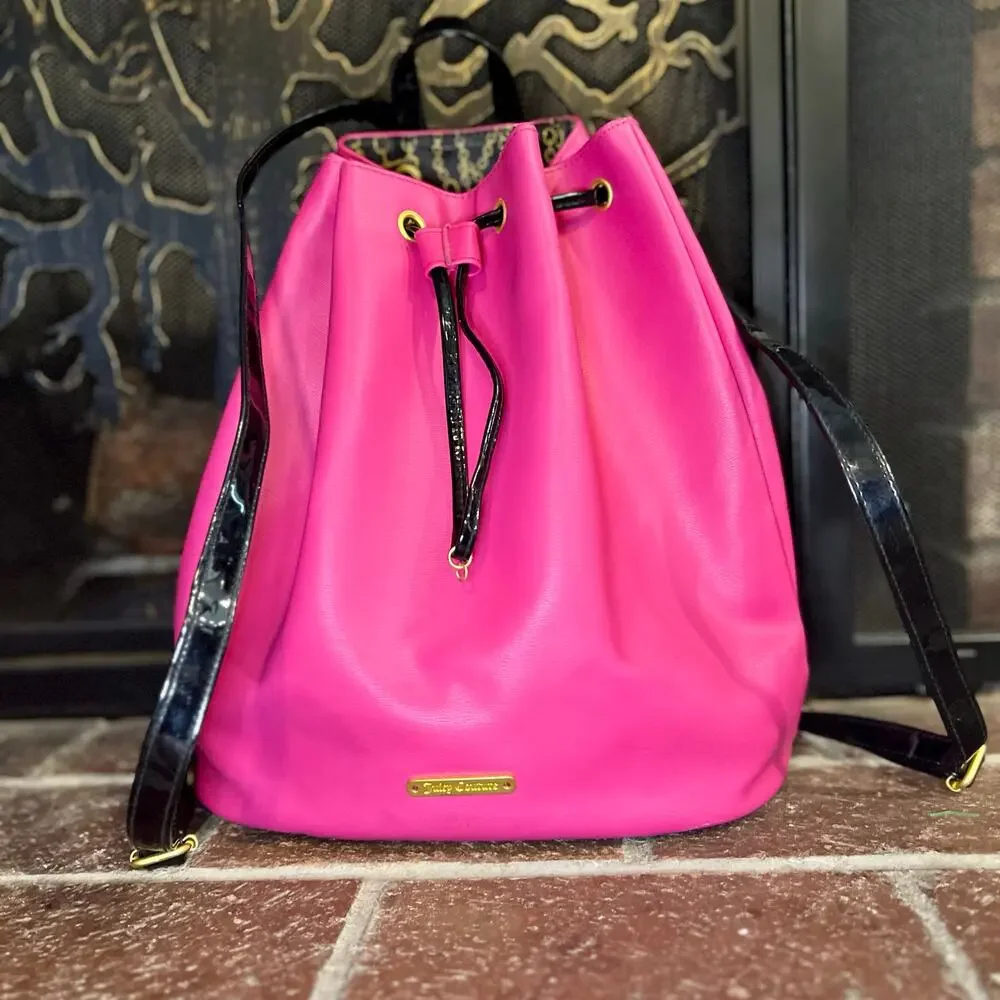 Juicy Couture Hot Pink Bucket Backpack